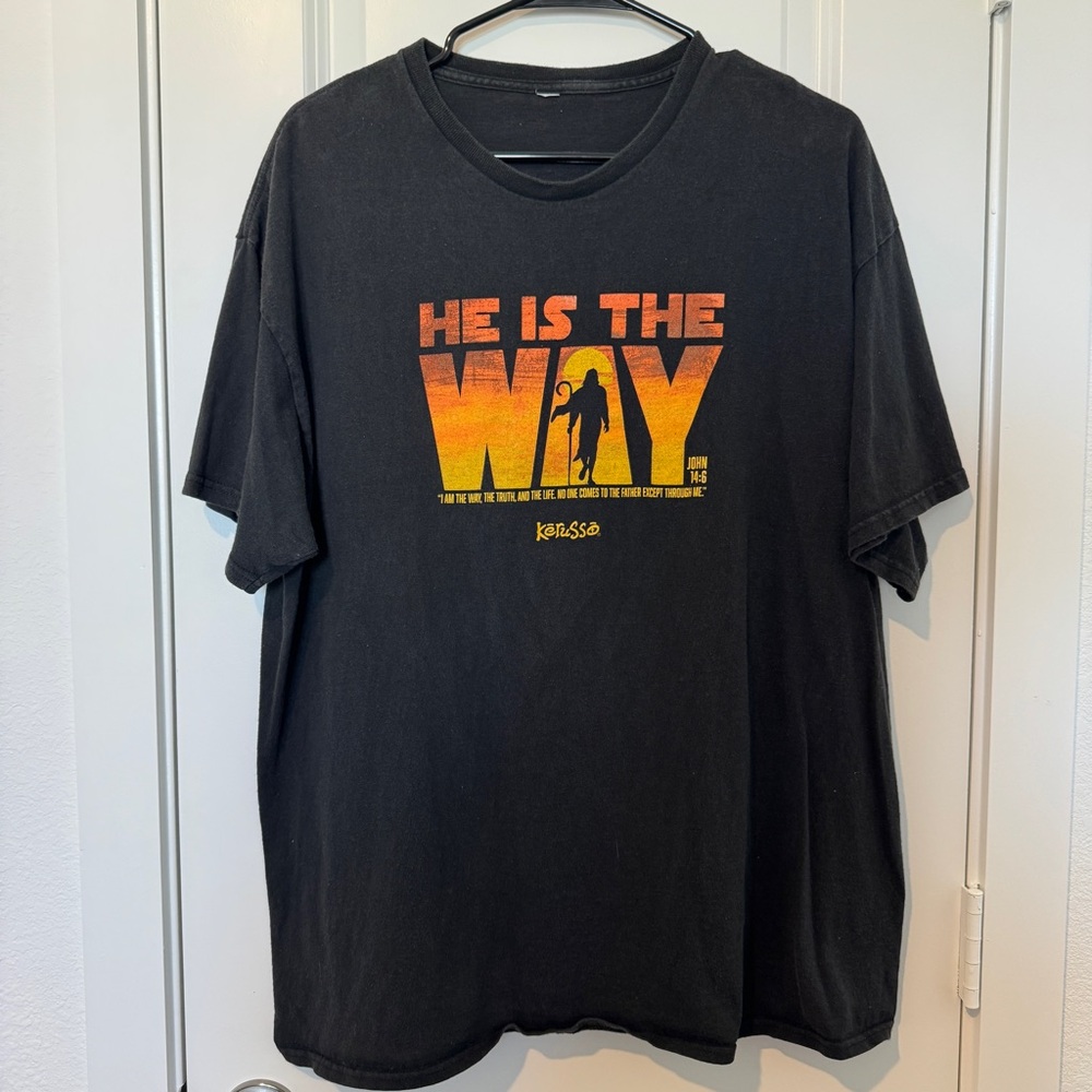 Men’s Religious Star Wars Black Graphic T-Shirt Kerusso